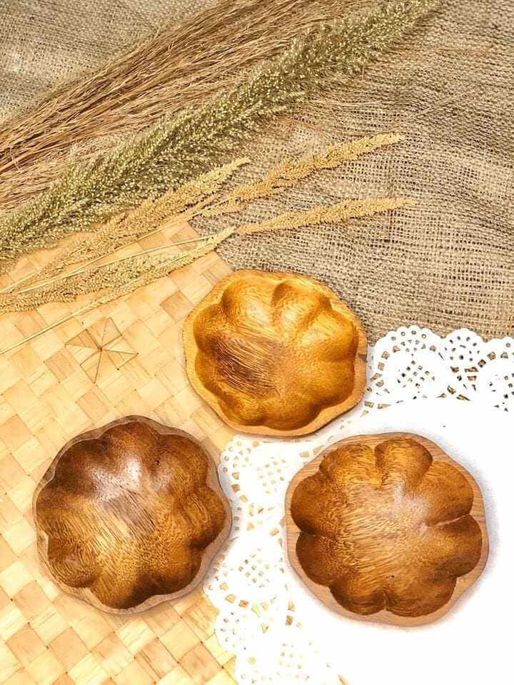 Bowls Wooden Flower Saucer dinnerware