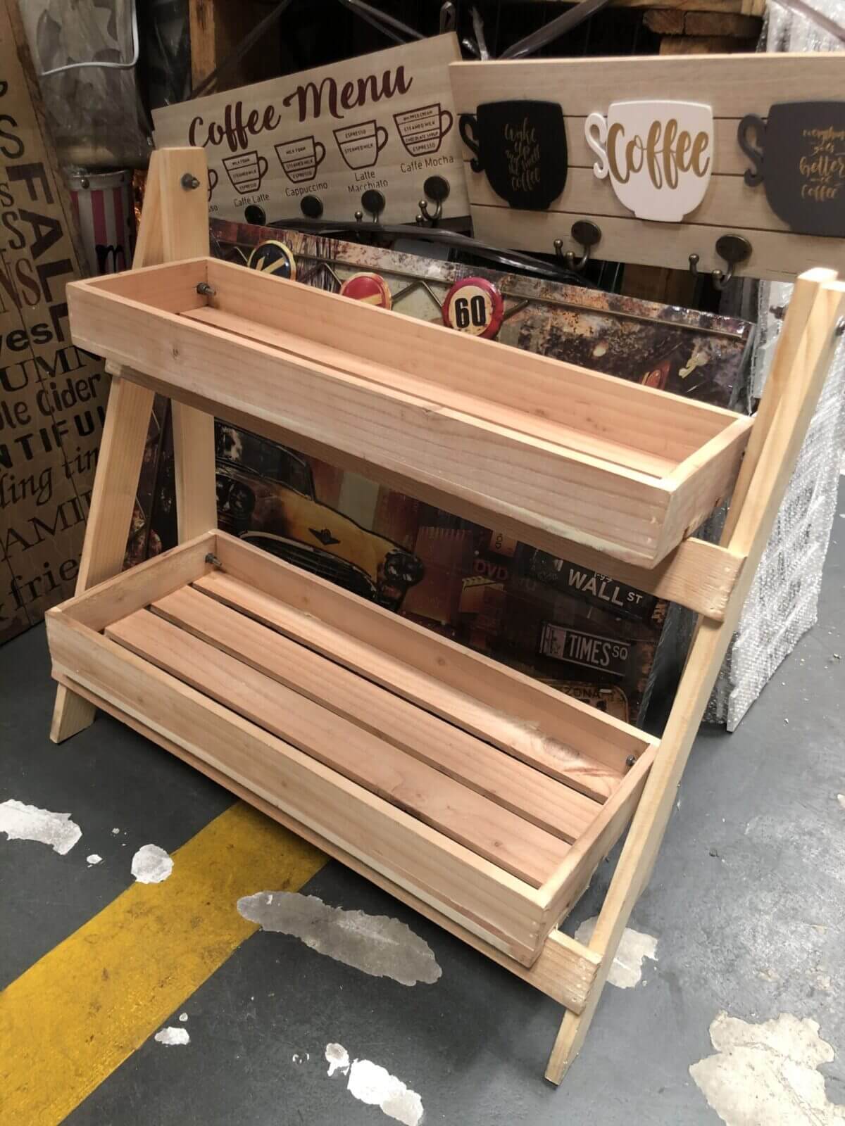 container 2 Layer Wood Stand / Rack / Shelf furniture