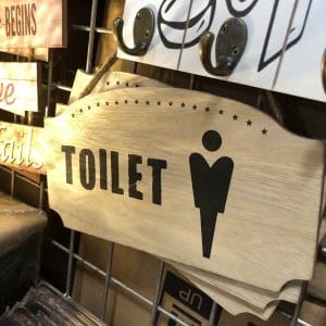 Home Decor Men Toilet Wood Signage cottagecore