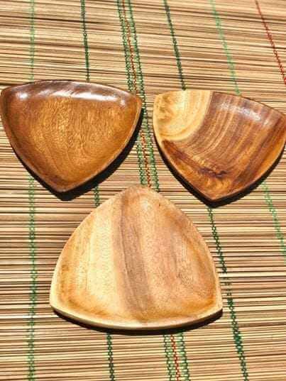 Plates Soft Edge Triangle Wooden Plate dinnerware