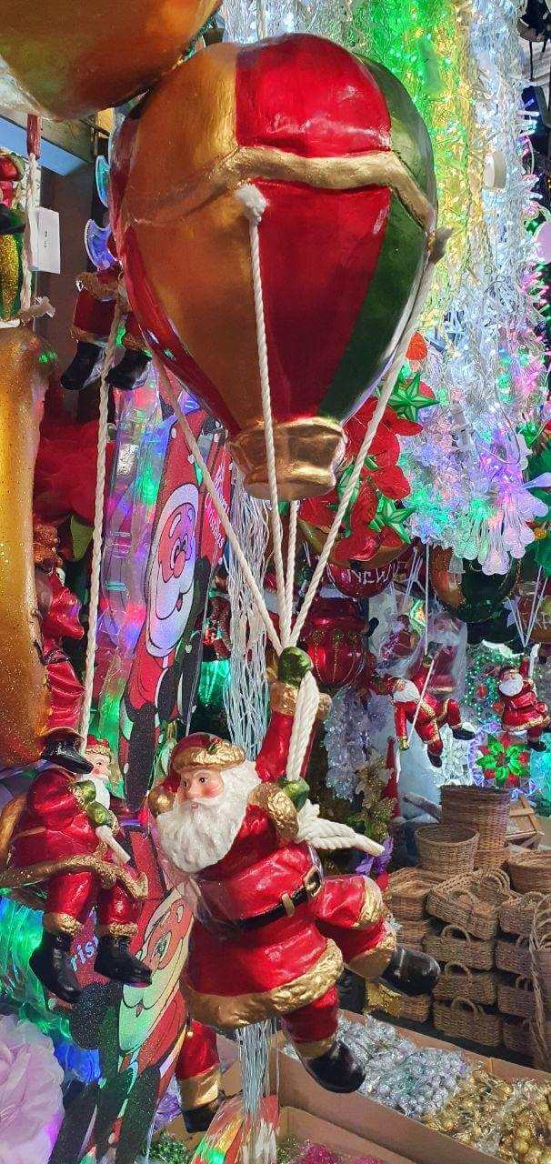 Christmas Decoration Santa in Hot Air Balloon All about Christmas