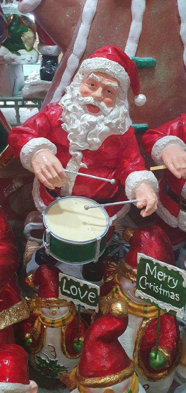 Christmas Decoration 4 Foot Santa Drums All about Christmas