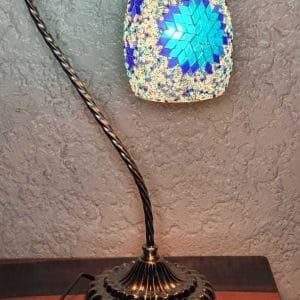 Home Decor Blue Moroccan Table Lamp lamps