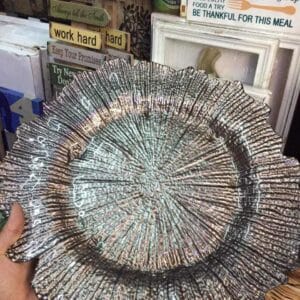 Decorative Charger Plates - 13" - Silver