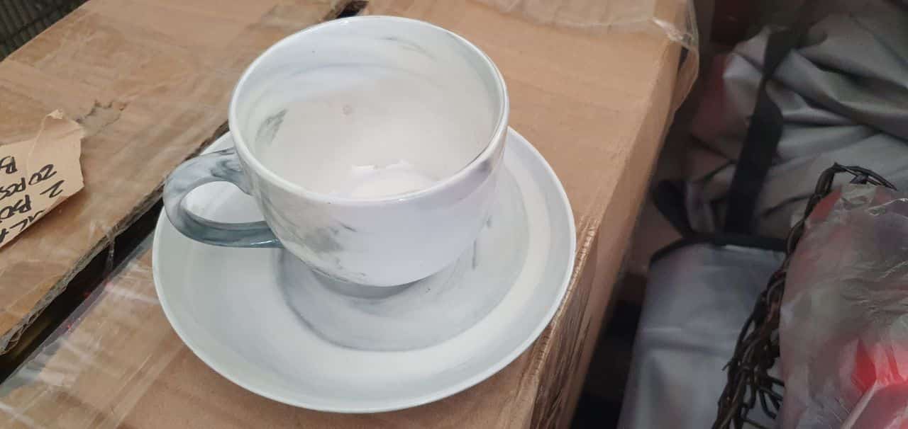 Bowl Set Marble cup & saucer set bowls