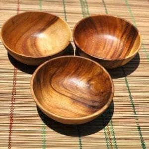Bowls Square Serving Bowls with Stand bowl with bamboo stand