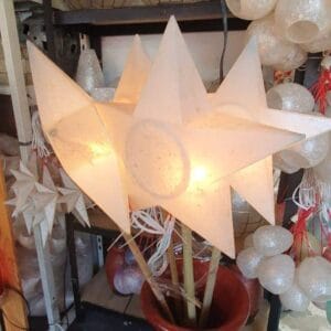 Lanterns Christmas Lantern Light with Bamboo Stick ( set of 5) All about Christmas