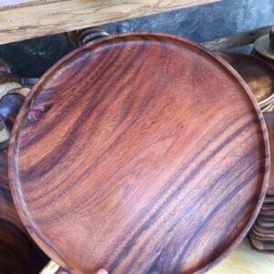 Round Wooden Plate Dinnerware buy local Round Wooden Plate