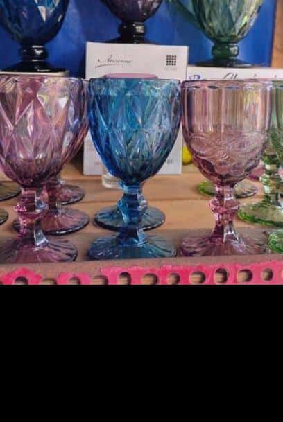 Blue Goblets Glass Set of 4