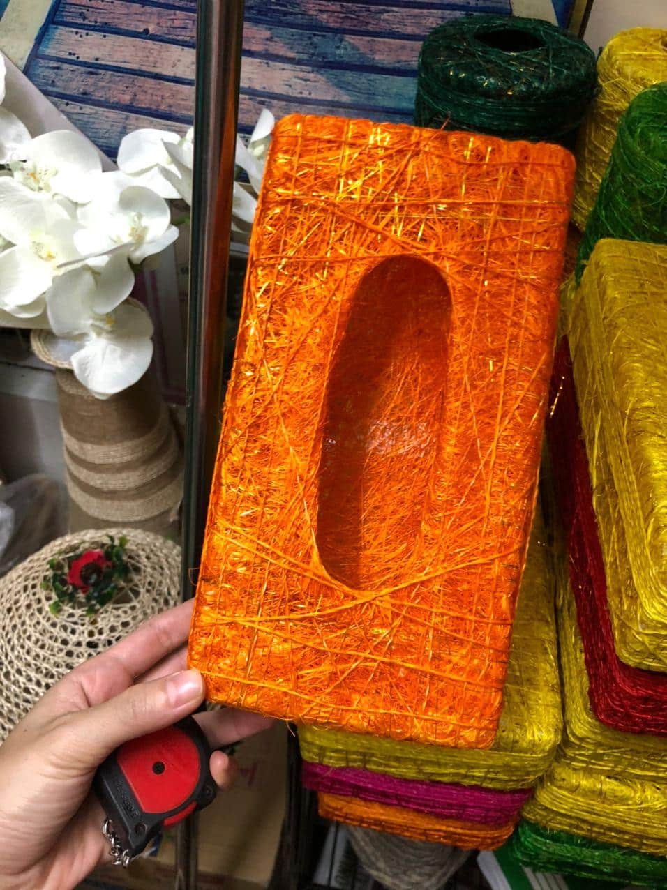 Dinnerware Abaca Tissue Holder abaca tissue holder