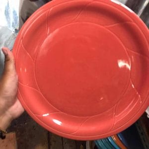 Ceramic Plates Orange-Red Soy Dish Plate ceramic soysauce dish