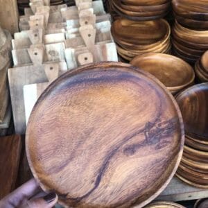 Wooden Plate Round ( with edge/without)