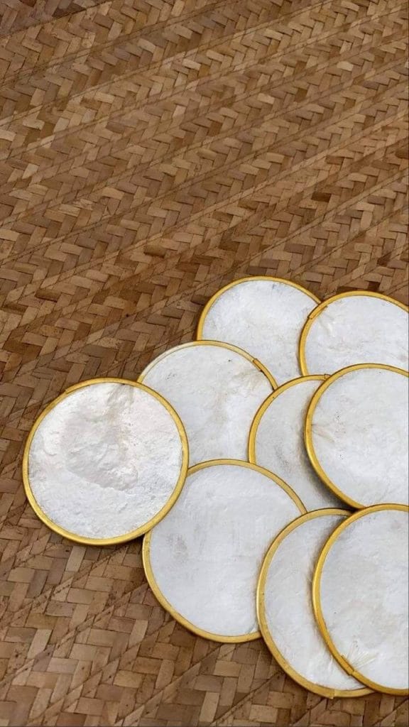 Capiz Glass Coaster