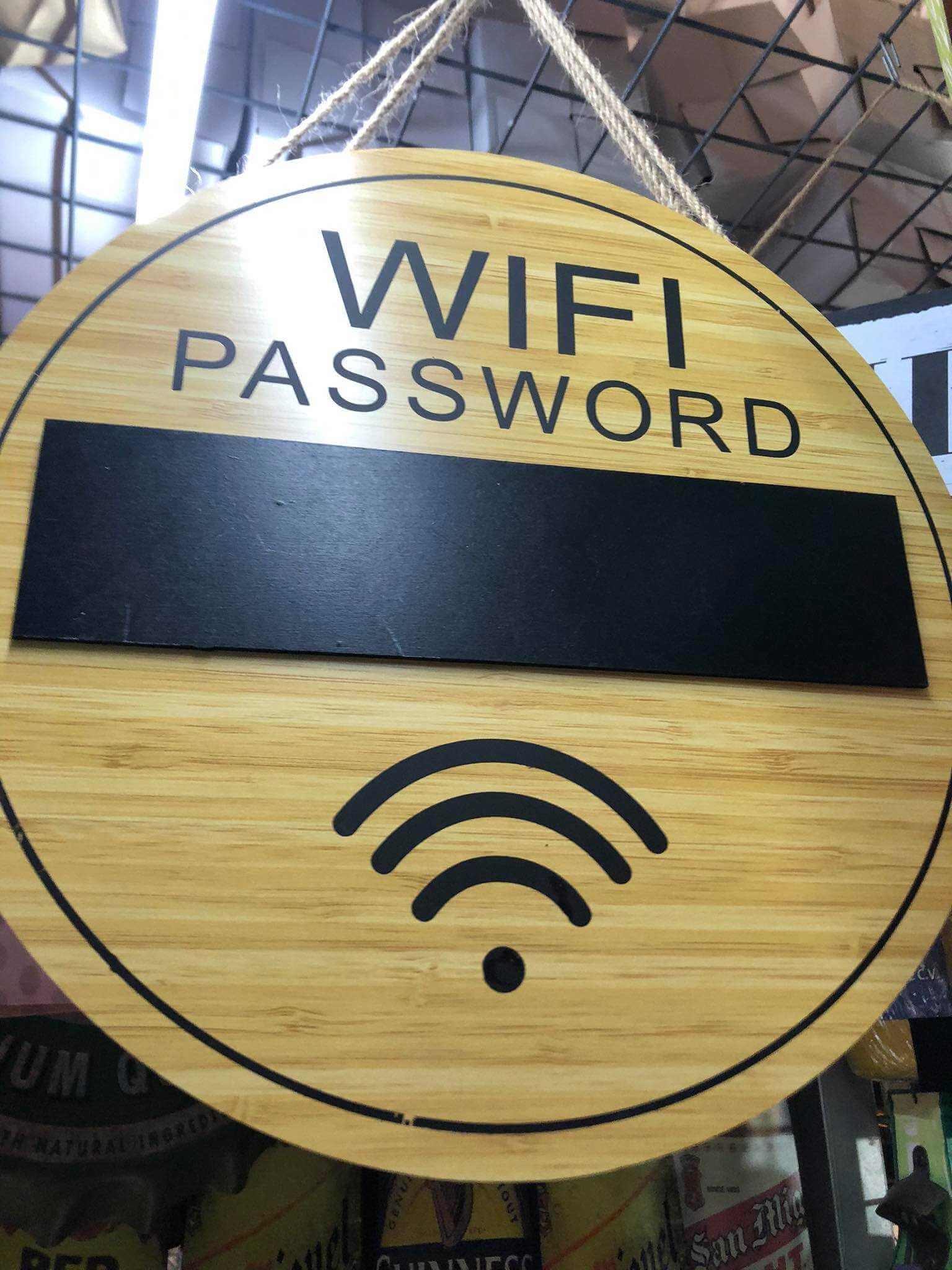 Home Ornaments Wooden Wifi Signage buy local