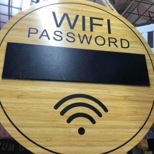 Home Ornaments Wooden Wifi Signage buy local