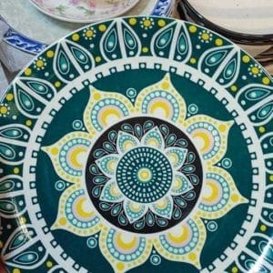 Plates Mandala Style Dinner Plate 10 inches plates
