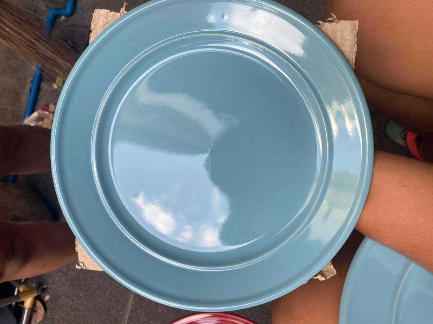 Ceramic Plates Blue Round Plate blue plate