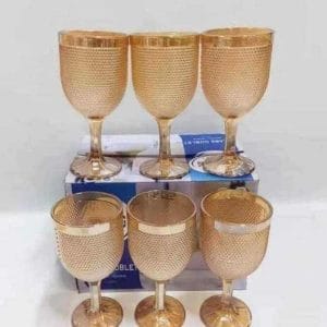 Glass Gold Goblet ceramic glass
