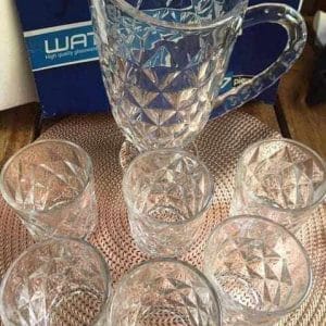 Glass Glass and Pitcher Set ceramic glass