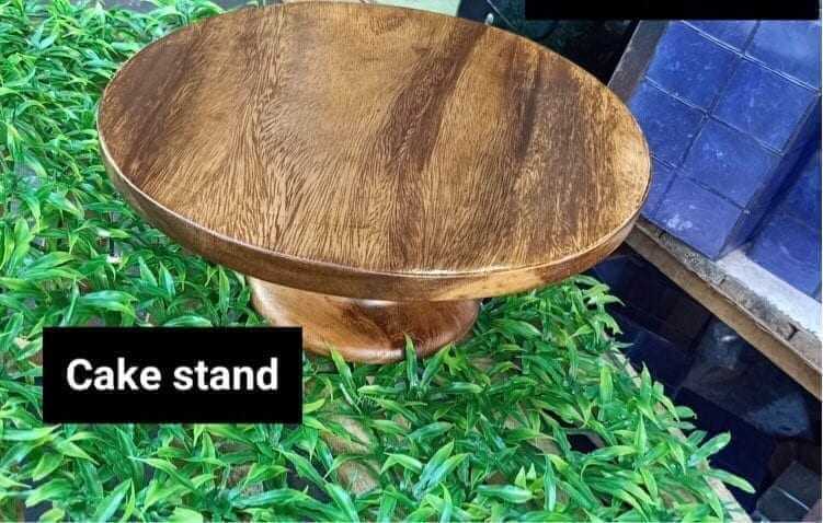 container Wooden Cake Stand acacia made