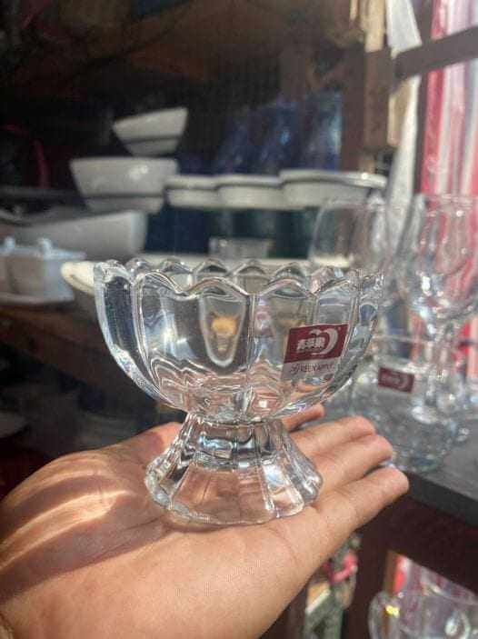 Cups and Saucers Glass Ice Cream bowls ceramic