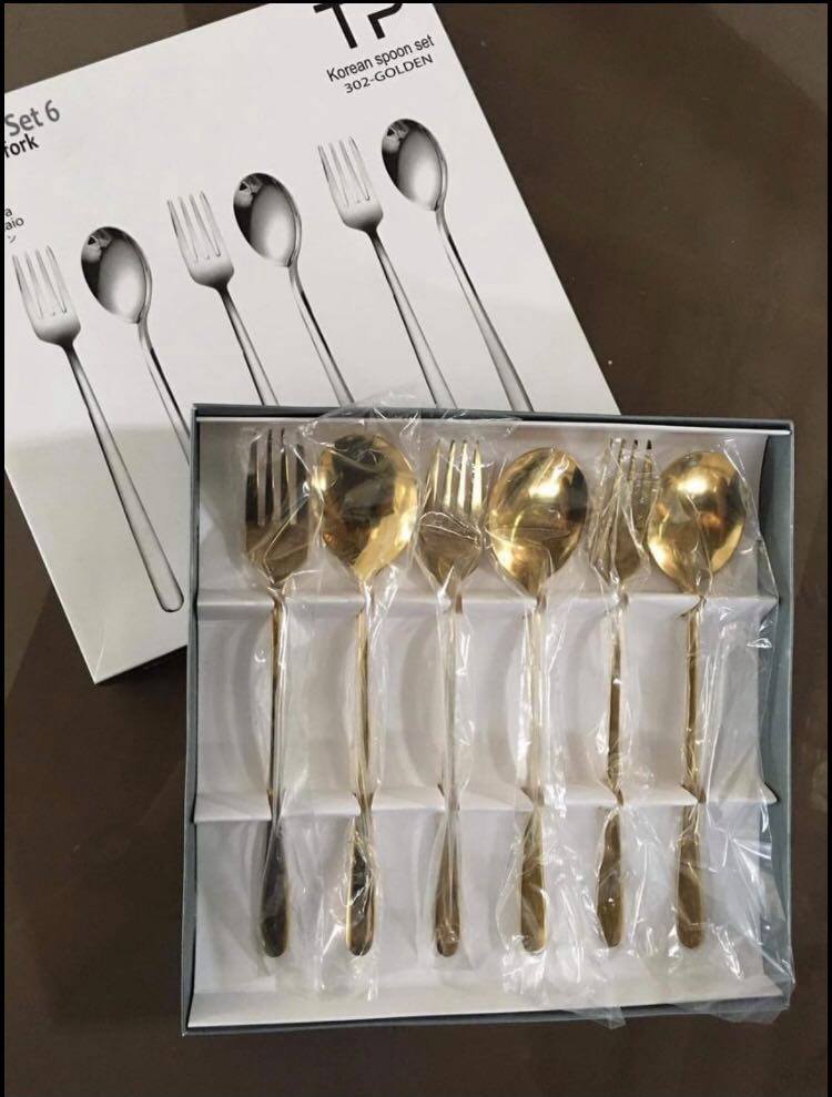 Others Korean Spoon and Fork set dinnerwares