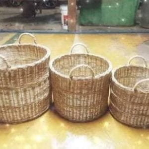 Wicker Basket with Handle Planters basket Planters Wicker Basket with Handle basket