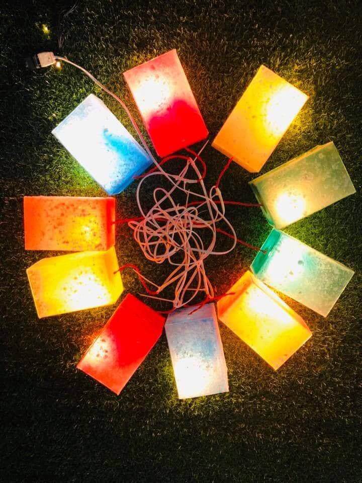 Christmas Decoration Fiber Capiz / Lantern (Set of 10pcs) capiz lantern