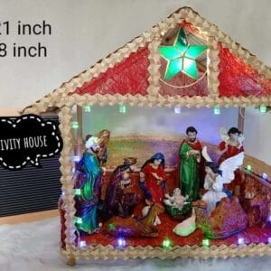 Nativity Scene with House Christmas Decoration chirstmas decor Christmas Decoration Nativity Scene with House chirstmas decor