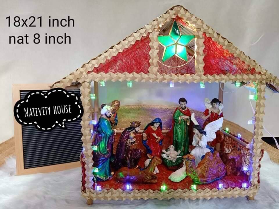 Christmas Decoration Nativity Scene with House chirstmas decor