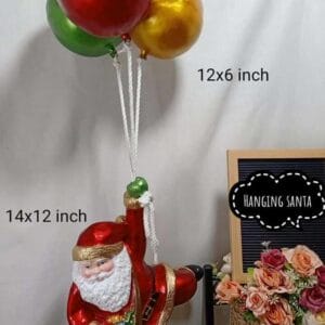 Santa Claus Hanging On Balloon Christmas Decoration christmas decor Santa Claus Hanging On Balloon