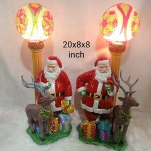 Christmas Lighted Lamps Christmas Decoration All about Christmas santa with street lamp