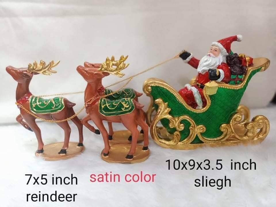 santa sleigh green