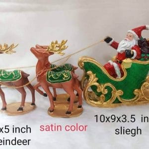santa sleigh green