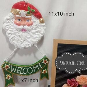 santa welcome sign