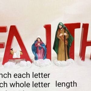 Christmas Decoration Faith Tabletop Word Figurine christmas decor