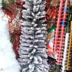 Christmas Decoration Snow Tree Pointed Slim Type All about Christmas