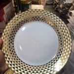 Gold plated Dinner Plate