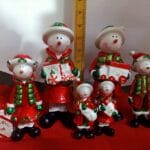 Christmas Decoration Snow man Group Figurine christmas figurine