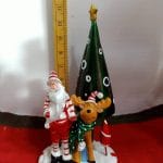 Santa with Moose Figurine
