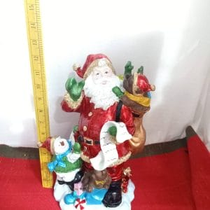 Christmas Decoration Santa with Snowman Figurine christmas decor