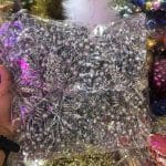 Silver Glitter Twigs Ornaments