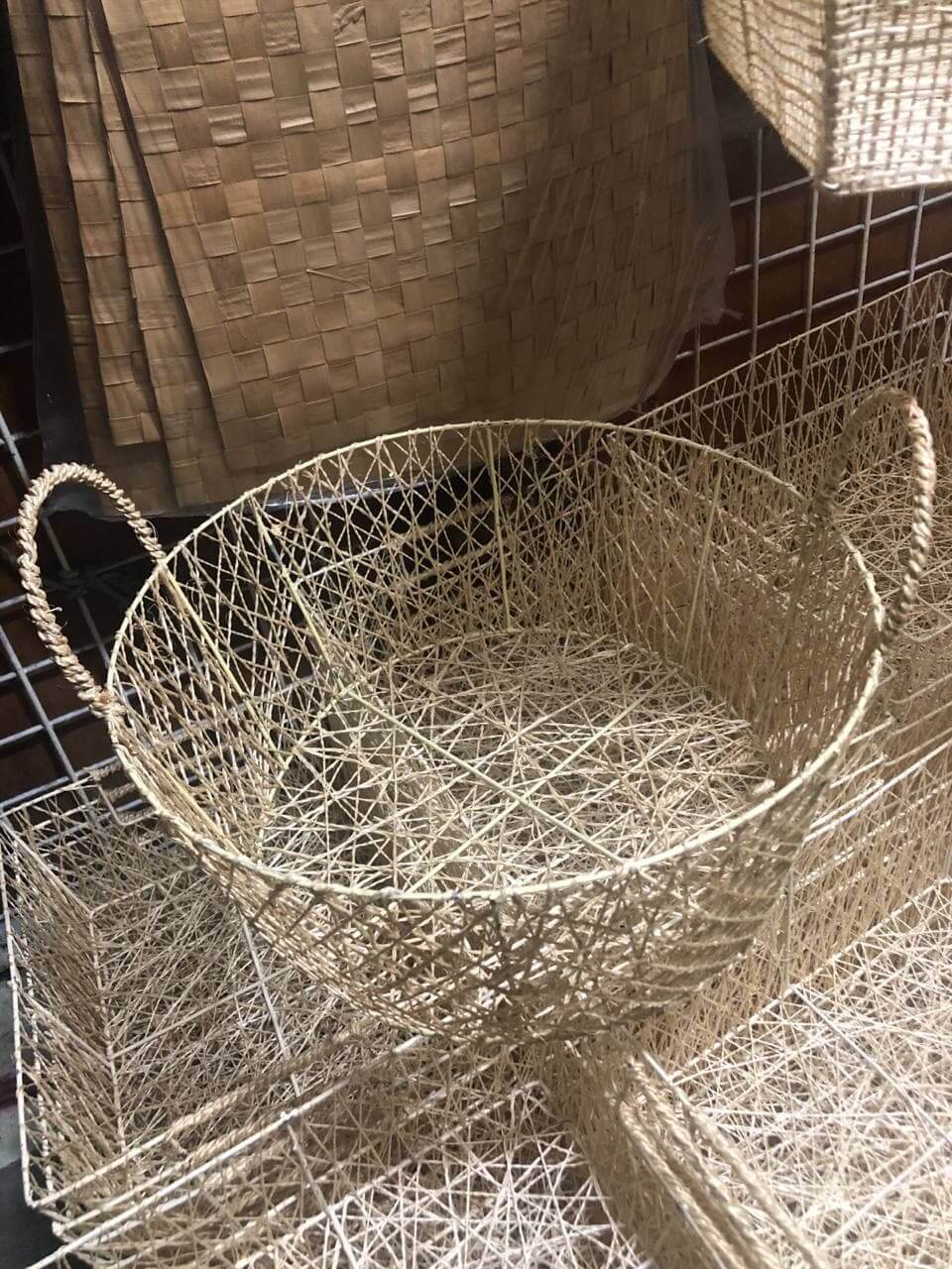 Basket Round Abaca Basket abaca