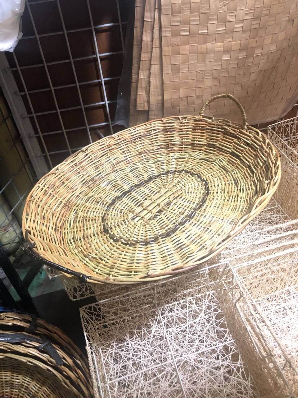Basket Nito Oval Basket With Handle basket