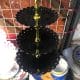 black tiered tray