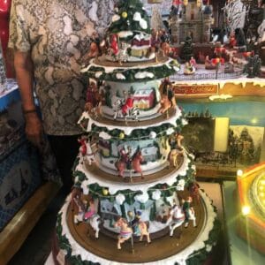 Christmas Decoration Carousel with horses Christmas village christmas