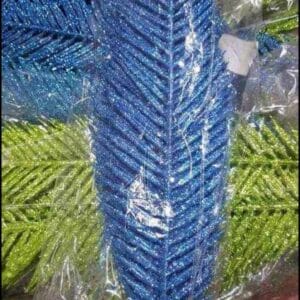 Blue Fern Leaves Ornaments Christmas Decoration christmas Blue Fern Leaves Ornaments