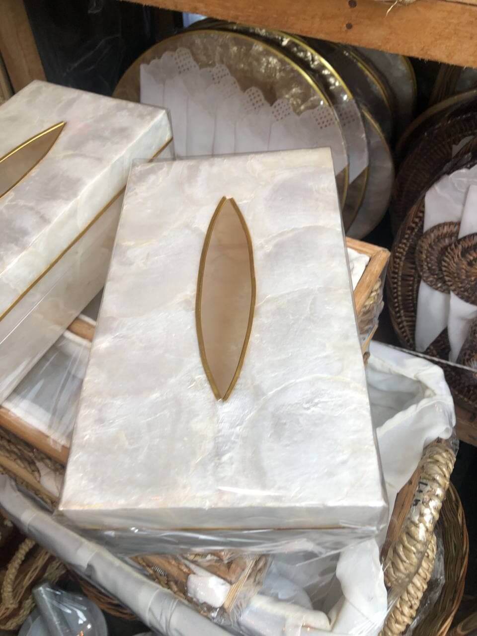 container Capiz Tissue Box capiz