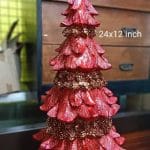 Red Christmas Tree Figurines