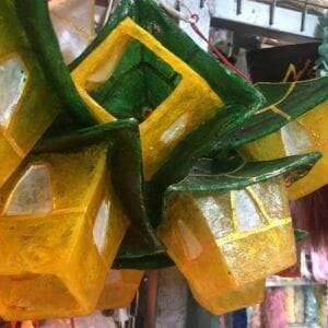 Green Fiber Lantern Hanging Ornaments Christmas Decoration christmas decor Green Fiber Lantern Hanging Ornaments